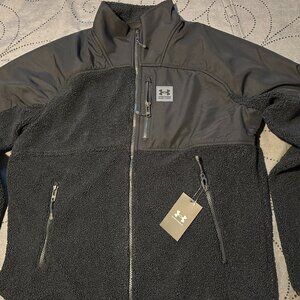 UNDER ARMOUR COLDGEAR BLACK SHERPA JACKET SIZE XL OR SIZE L MEN NWT $140.00